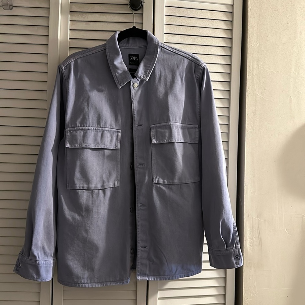 ZARA - men’s shacket (shirt/jacket) in light purple/lavender